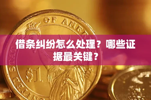 北京借条纠纷怎么处理？哪些证据最关键？