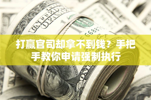 北京打赢官司却拿不到钱？手把手教你申请强制执行