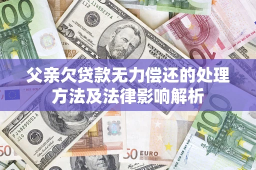 北京父亲欠贷款无力偿还的处理方法及法律影响解析